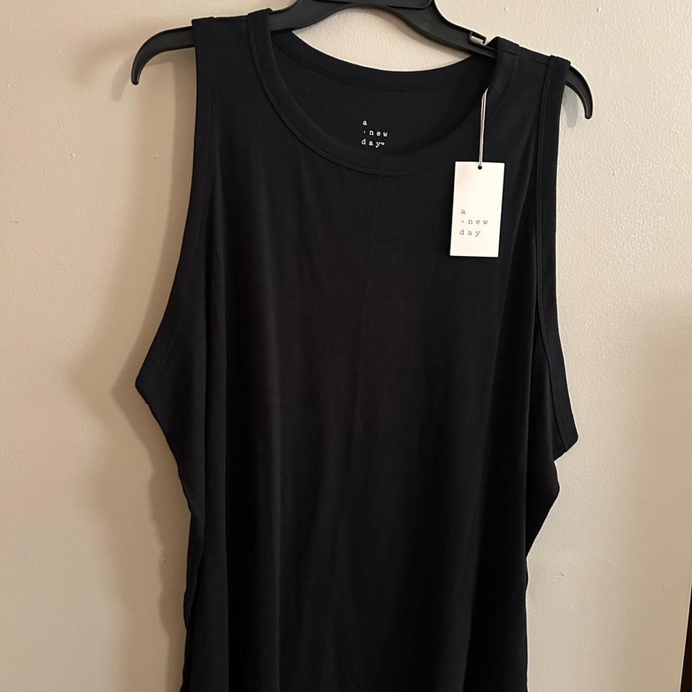 a new day Black Sleeveless Scoop Neck Tank Top